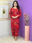 ✨প্রিমিয়াম মাইসা কটন রেডিমেড টু-পিস – গর্জিয়াস ফ্লোরাল প্রিন্ট